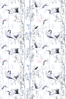 Modern roller blind Herons and trees
