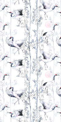 Modern roller blind Herons and trees