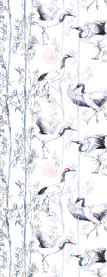 Modern roller blind Herons and trees