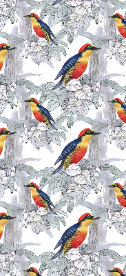 Roller blind for large window Colorful bird