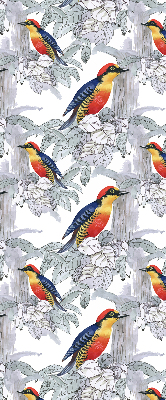 Roller blind for large window Colorful bird