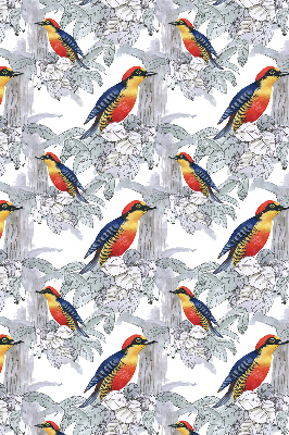 Roller blind for large window Colorful bird