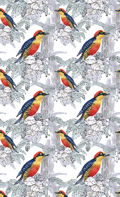Roller blind for large window Colorful bird