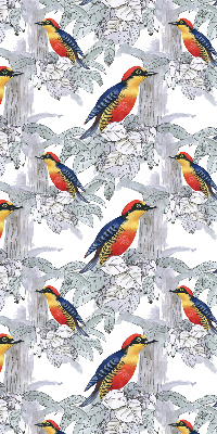 Roller blind for large window Colorful bird