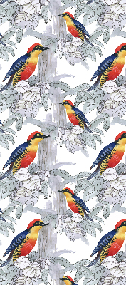 Roller blind for large window Colorful bird
