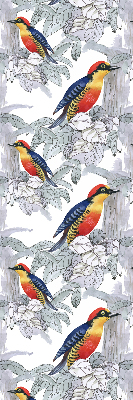 Roller blind for large window Colorful bird