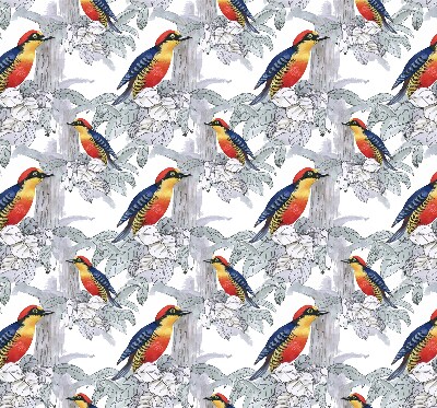 Roller blind for large window Colorful bird
