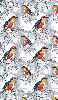 Roller blind for large window Colorful bird