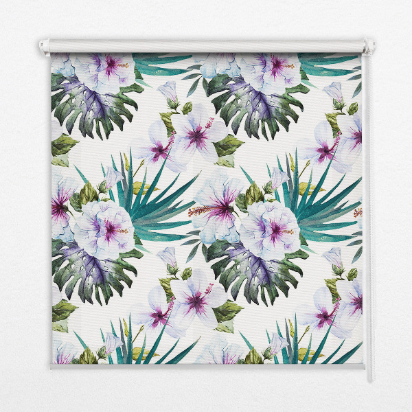 Fabric roller blind Flowers