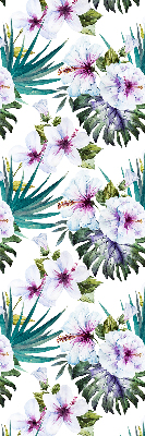 Fabric roller blind with a floral pattern