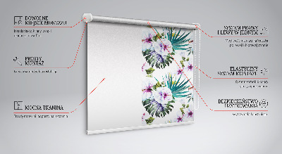 Fabric roller blind Flowers