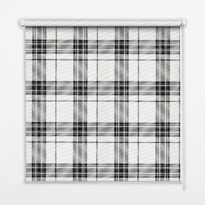 Modern roller blind Gray tartan