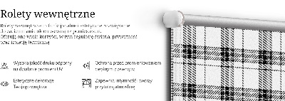 Modern roller blind Gray tartan