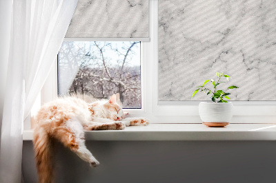 Roller blind for large window Gray marble