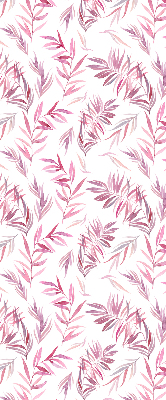 Roller blind pink leaves pattern