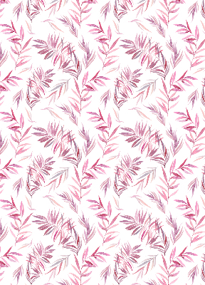 Modern roller blind Pink leaves