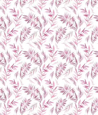 Roller blind pink leaves pattern