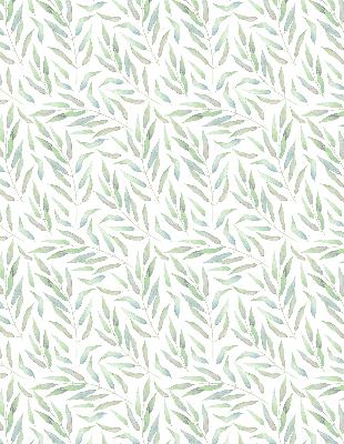 Fabric roller blind Green leaves