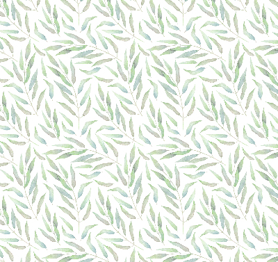 Fabric roller blind Green leaves