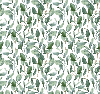 Modern roller blind with leaves on twigs pattern
