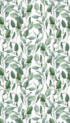 Modern roller blind with leaves on twigs pattern