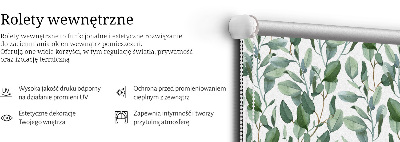 Modern roller blind Leaves on the twigs