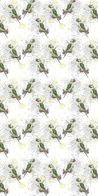 Roller blind for large window Parrots on a branch