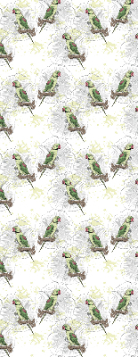Roller blind for large window Parrots on a branch