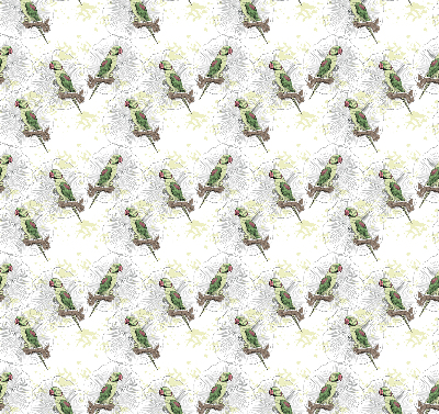 Roller blind for large window Parrots on a branch