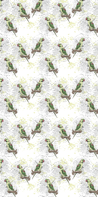 Roller blind for large window Parrots on a branch