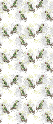 Roller blind for large window Parrots on a branch