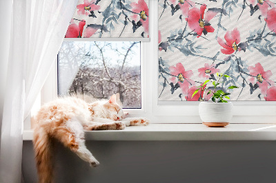 Fabric roller blind Flowers
