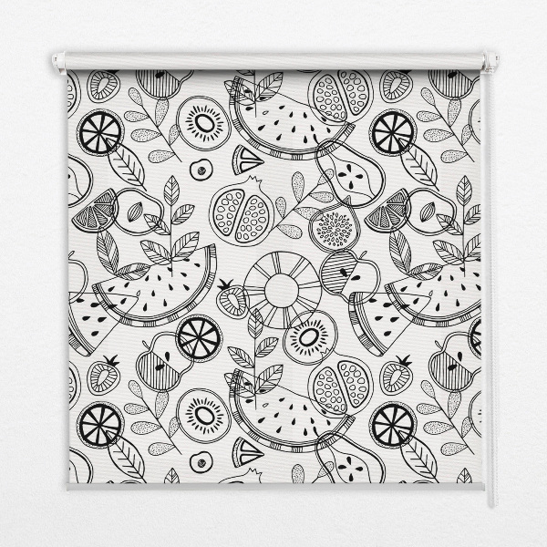 Modern roller blind Drawn fruits