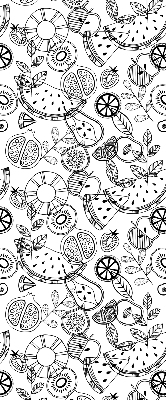 Modern roller blind Drawn fruits