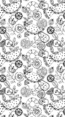Modern roller blind Drawn fruits