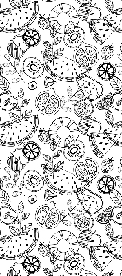 Modern roller blind Drawn fruits