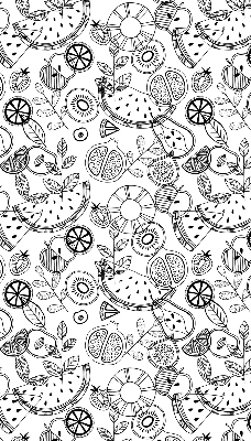 Modern roller blind Drawn fruits