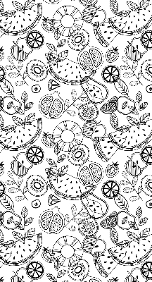 Modern roller blind Drawn fruits