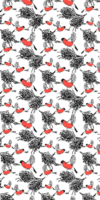 Fabric roller blind Bullfinch birds