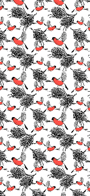 Fabric roller blind Bullfinch birds