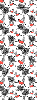 Fabric roller blind Bullfinch birds