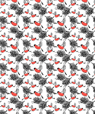 Fabric roller blind Bullfinch birds