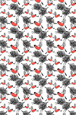Fabric roller blind Bullfinch birds