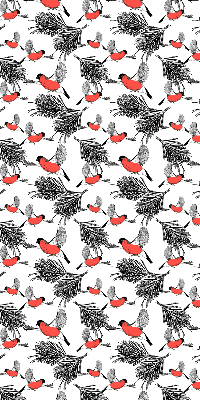 Fabric roller blind Bullfinch birds