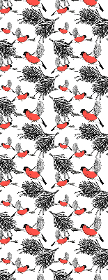 Fabric roller blind Bullfinch birds