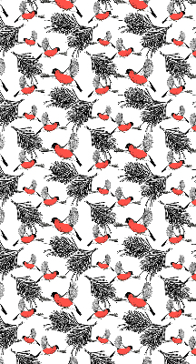 Fabric roller blind Bullfinch birds