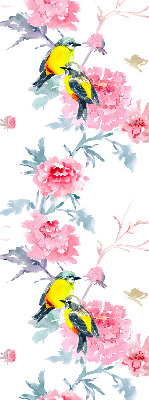 Modern roller blind Birds on flowers