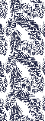 Fabric roller blind with fern leaves pattern