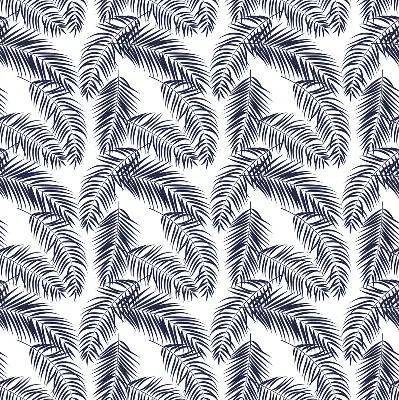 Fabric roller blind with fern leaves pattern