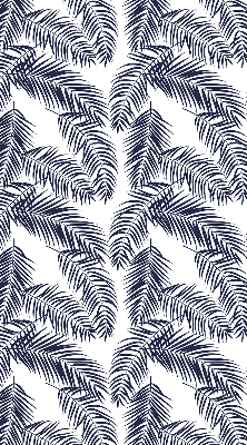 Fabric roller blind with fern leaves pattern